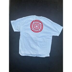 Stiiizy Mens Graphic T-Shirt White Red Psychedelic Spiral Logo 2XL Short Sleeve